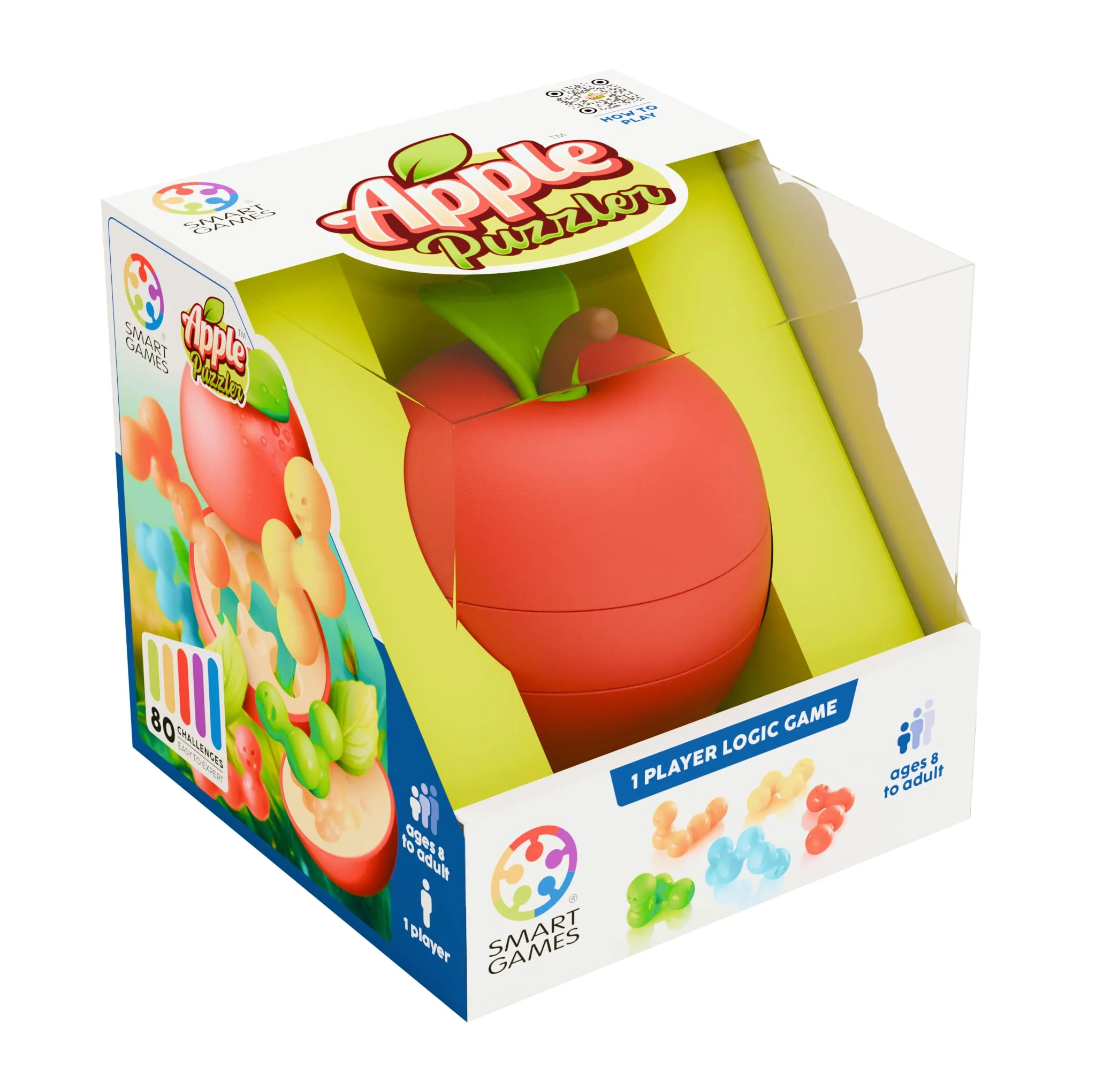 Apple Puzzler 3D Logic Game with 80 Challenges for Ages 8 - Adult. Fit The Worms and Close The Apple! - Image 7